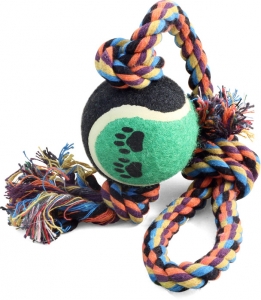 Веревка с петлёй, 2 узла и мяч